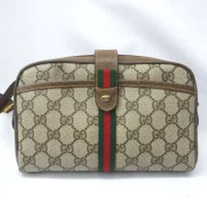 Gucci Bag Shoulder Beige Brown Sherry